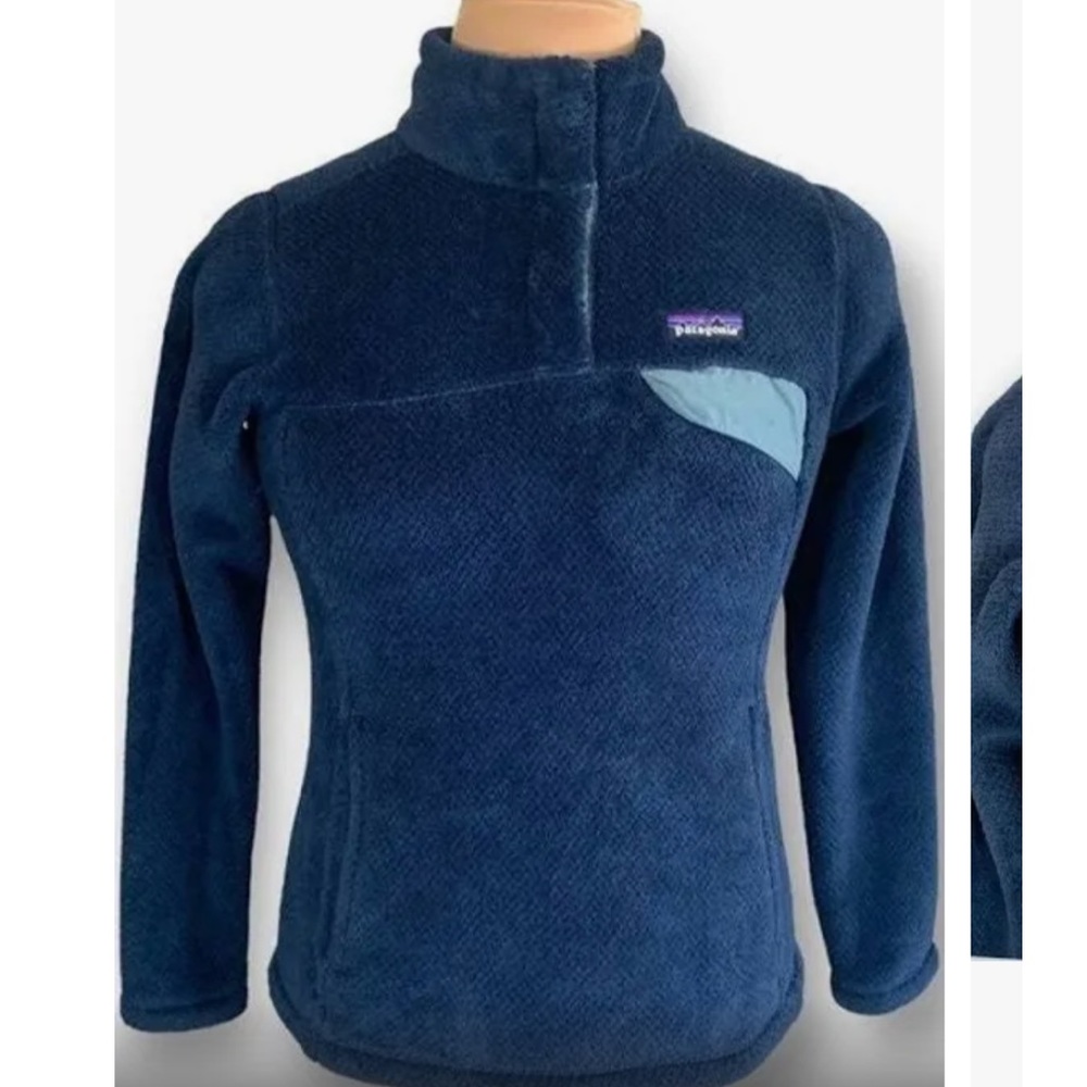 New Patagonia women’s Re-Tool Snap-T pullover jacket Xsmall stone blue